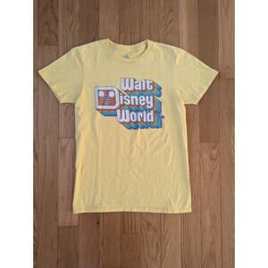 Disney Parks Walt Disney World Retro Letter Rainbow Graphic Tee Women's Small